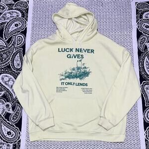 Two tone green cotton hoodie
